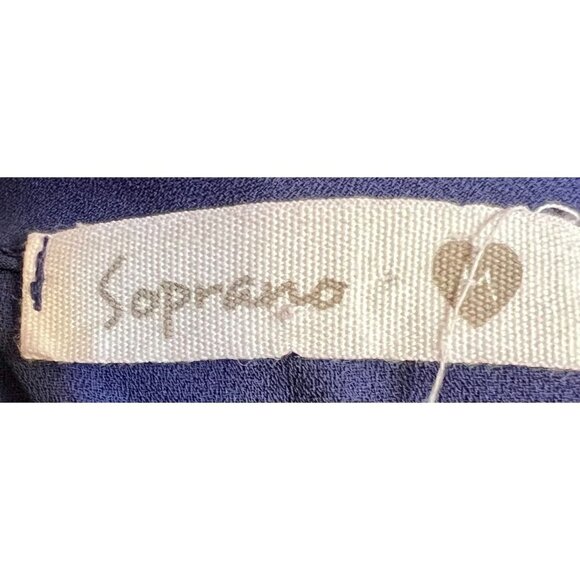 Soprano Blue Short sleeve top size medium 599 - Picture 4 of 4